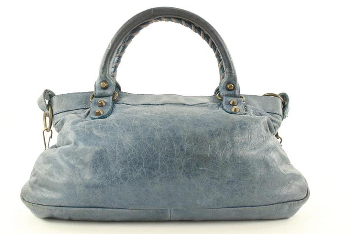 Balenciaga Blue The First 2way Bag 38bal122 In Good Condition In Dix hills, NY