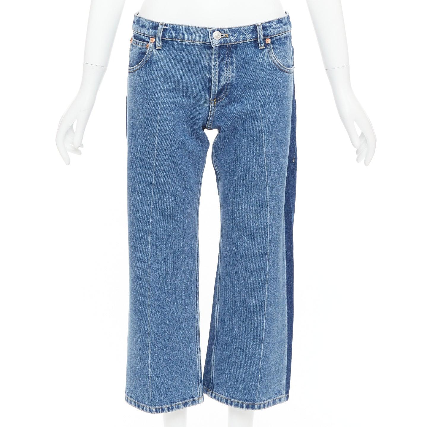 Blu Balenciaga jeans a vita bassa a vita larga FR36 S in vendita
