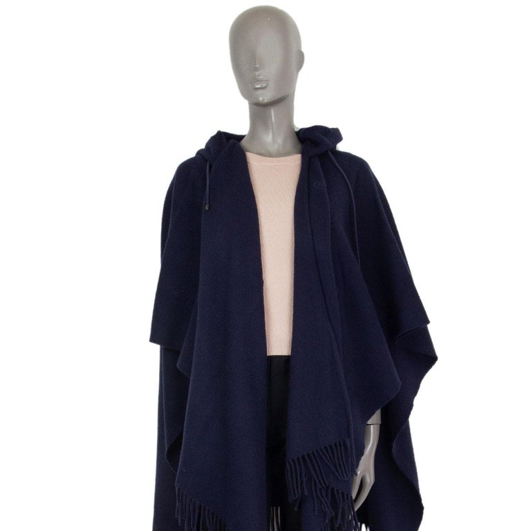 BALENCIAGA blue wool and cashmere HOODED PONCHO Cape Jacket One Size at  1stDibs | balenciaga poncho, poncho balenciaga, wool cashmere blend hooded  poncho