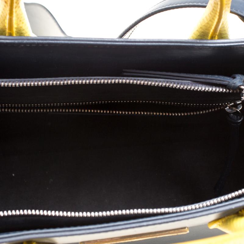 Balenciaga Blue/Yellow Leather Work S Top Handle Bag 1