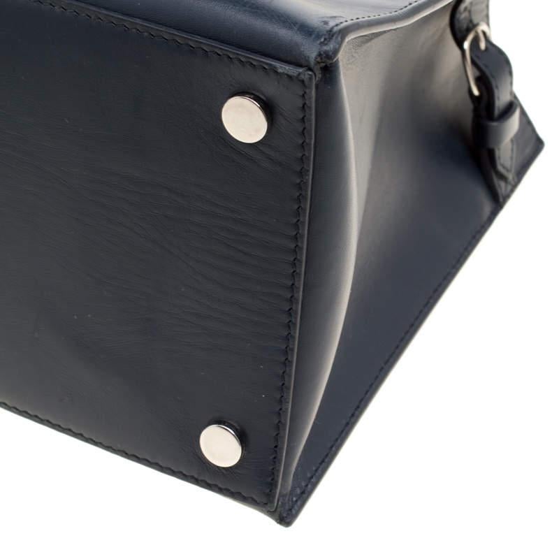 Balenciaga Blau/Gelb Leder Work S Top Handle Tasche im Angebot 5