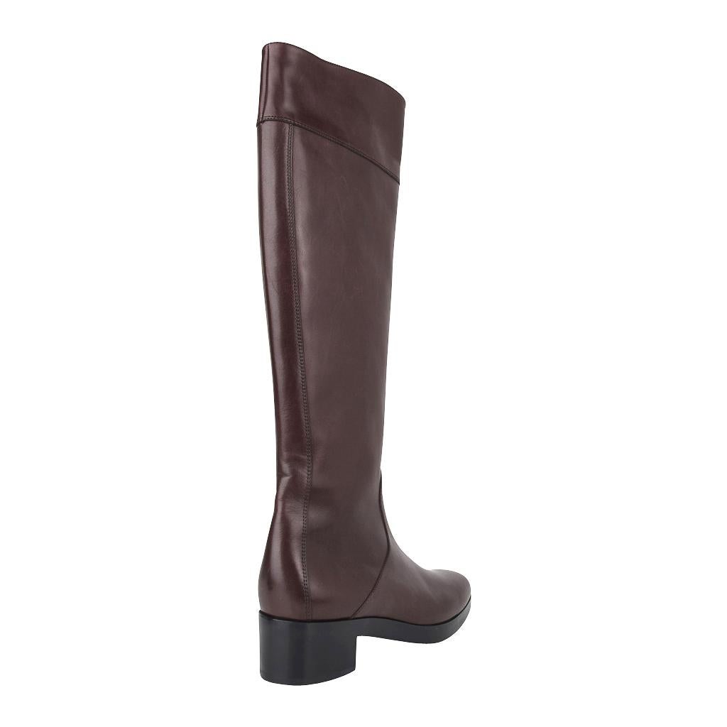 Balenciaga Boot Sleek Knee High Rich Cordovan 36.5 / 6.5 New For Sale 2