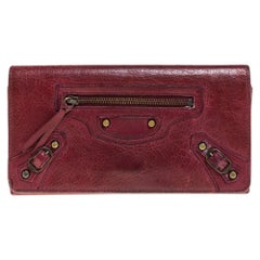 Portafoglio Balenciaga City in pelle Bordeaux