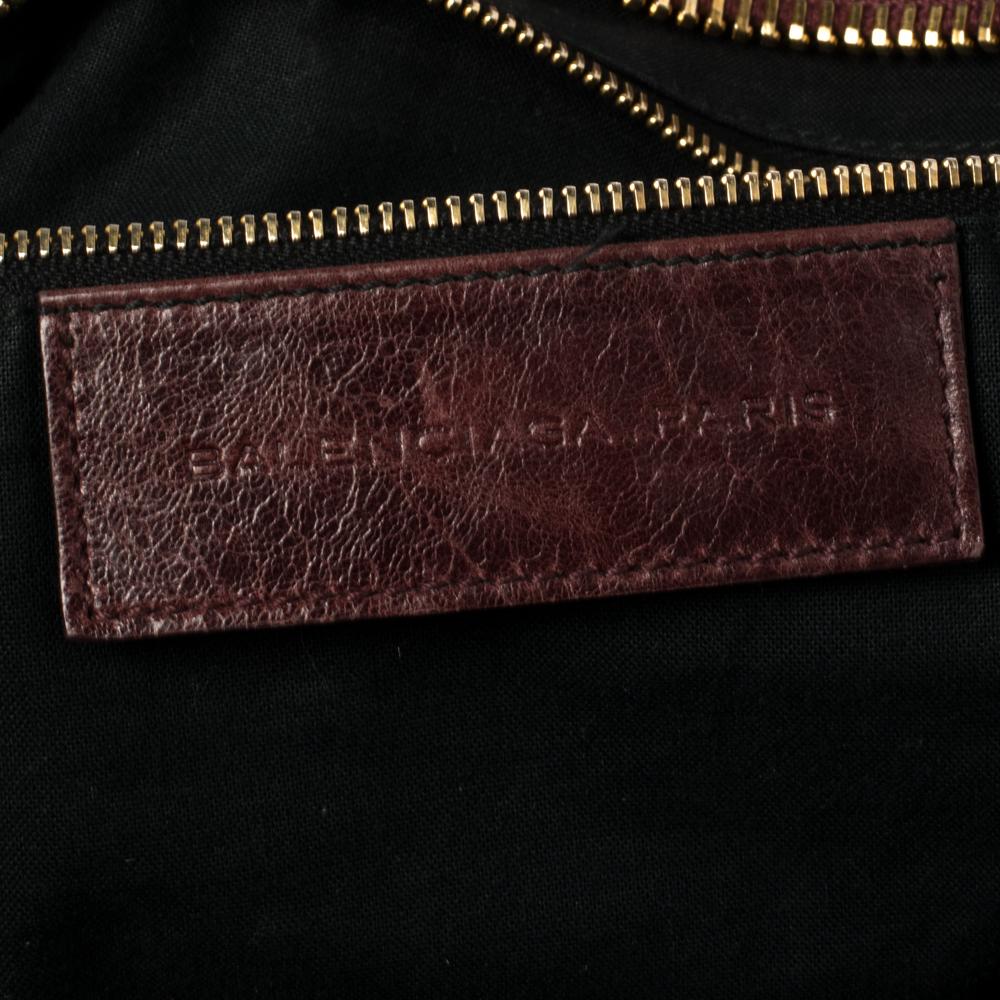 Balenciaga Bordeaux Leather GGH RTT Bag 4