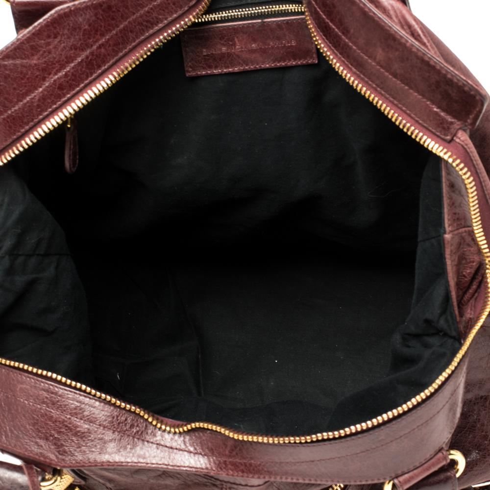 Balenciaga Bordeaux Leather GGH RTT Bag 5