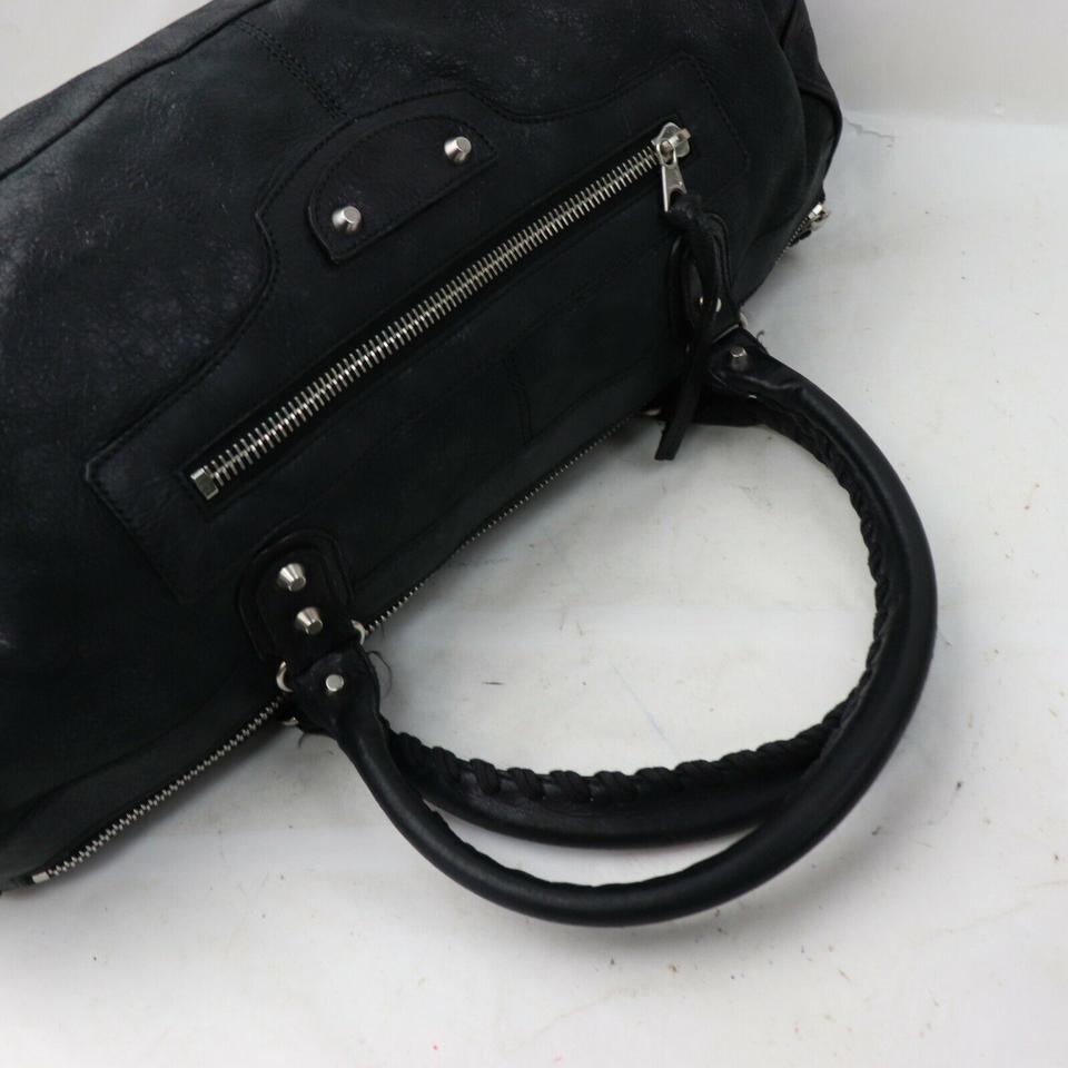 Balenciaga Boston Bag Polo Squash 871883 Black Leather Satchel 3