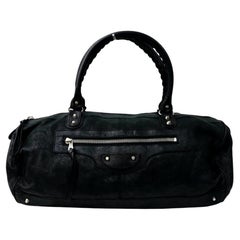 Balenciaga Boston Bag Polo Squash 871883 Black Leather Satchel at 1stDibs
