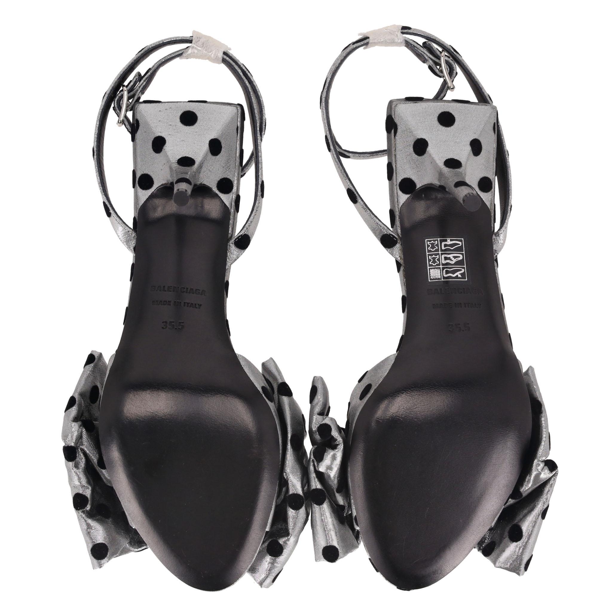 Sandales à pois avec nœud de Balenciaga en vente 1