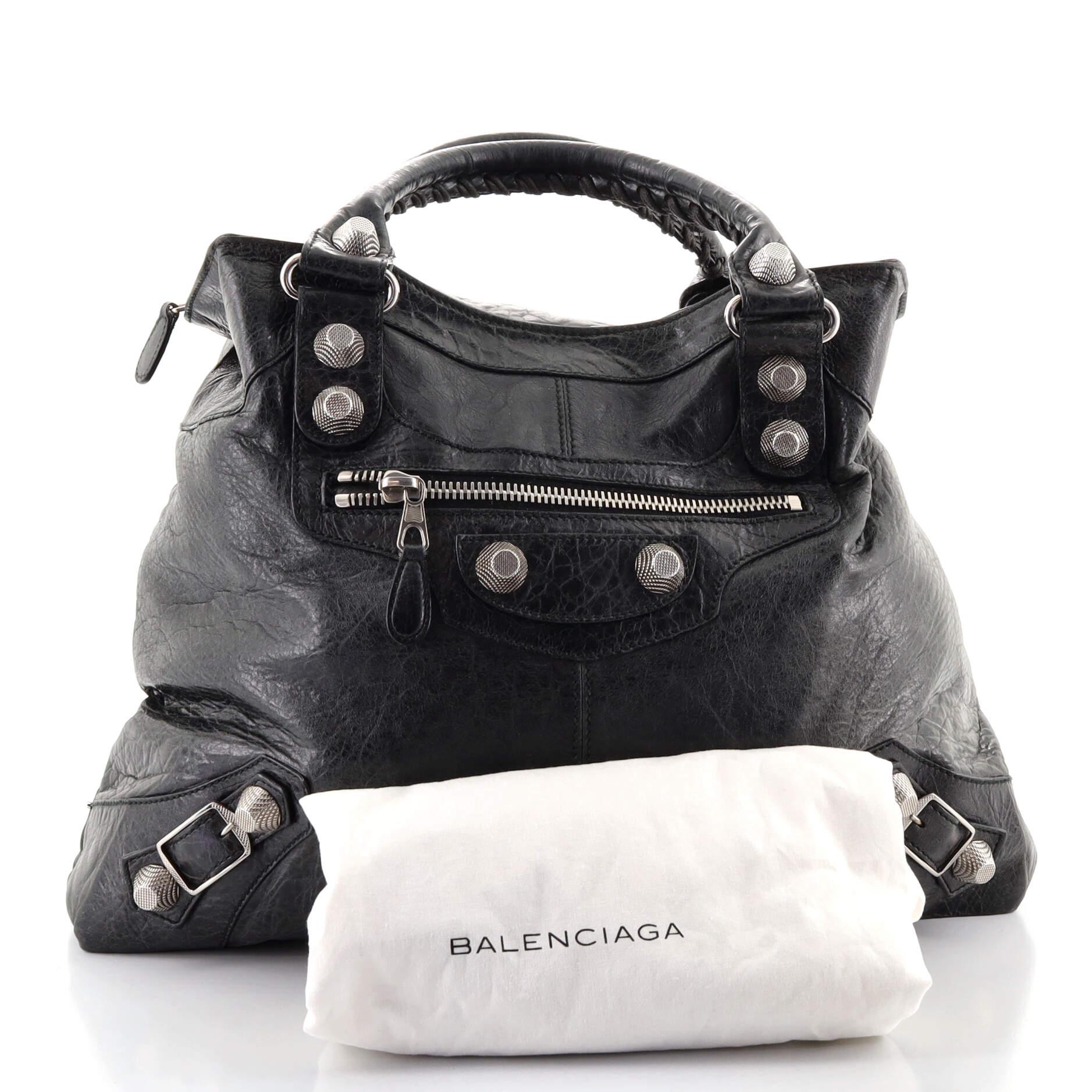 Balenciaga Brief Giant Studs Bag Leather at 1stDibs