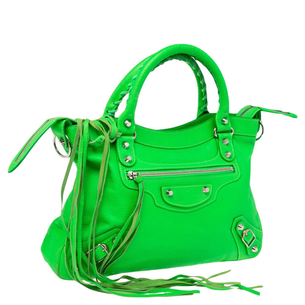 balenciaga lime green bag