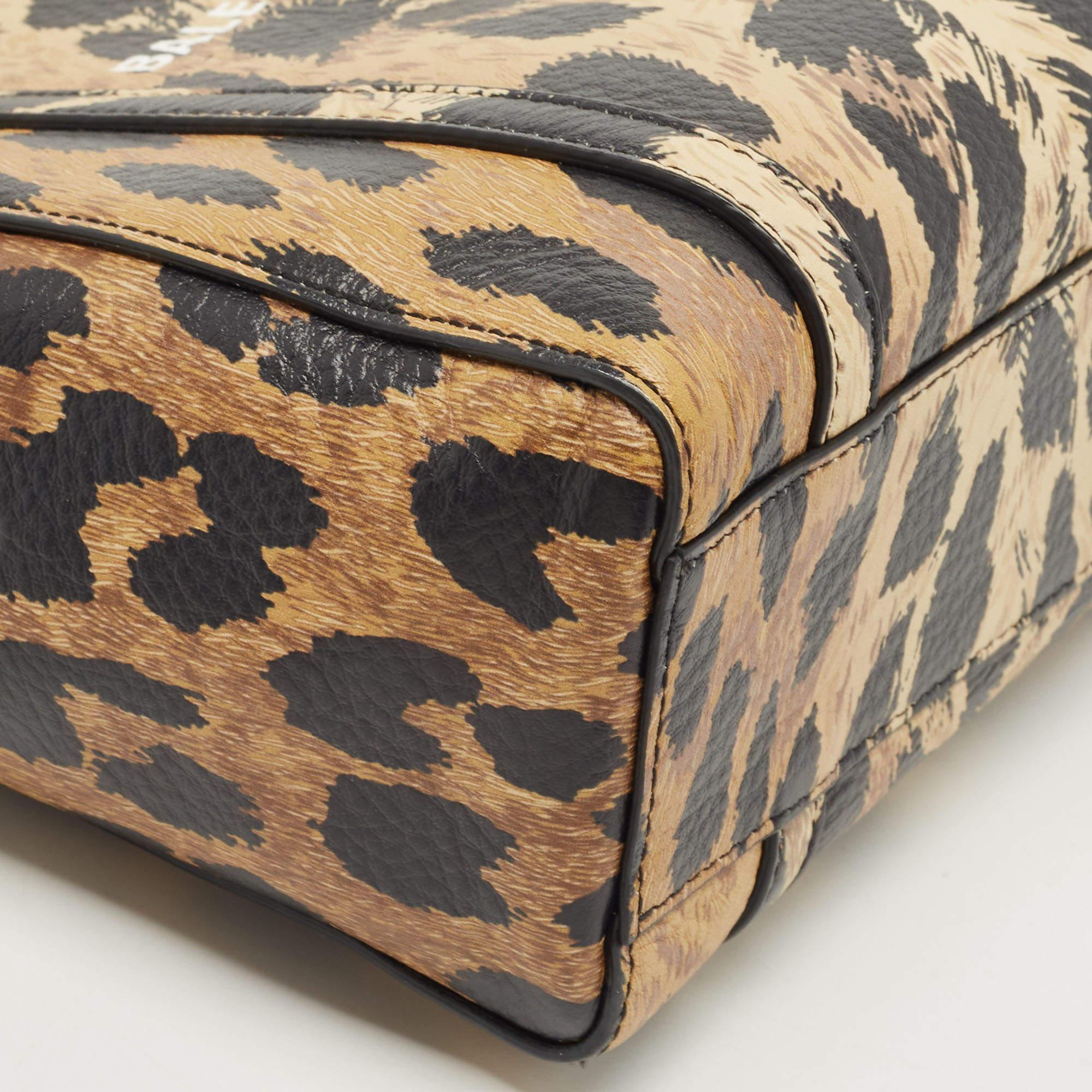 Balenciaga Brown/Black Leopard Print Leather XXS Everyday Tote 10