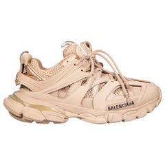 Used Balenciaga Brown Chunky Sole Track Trainers Size UK 4