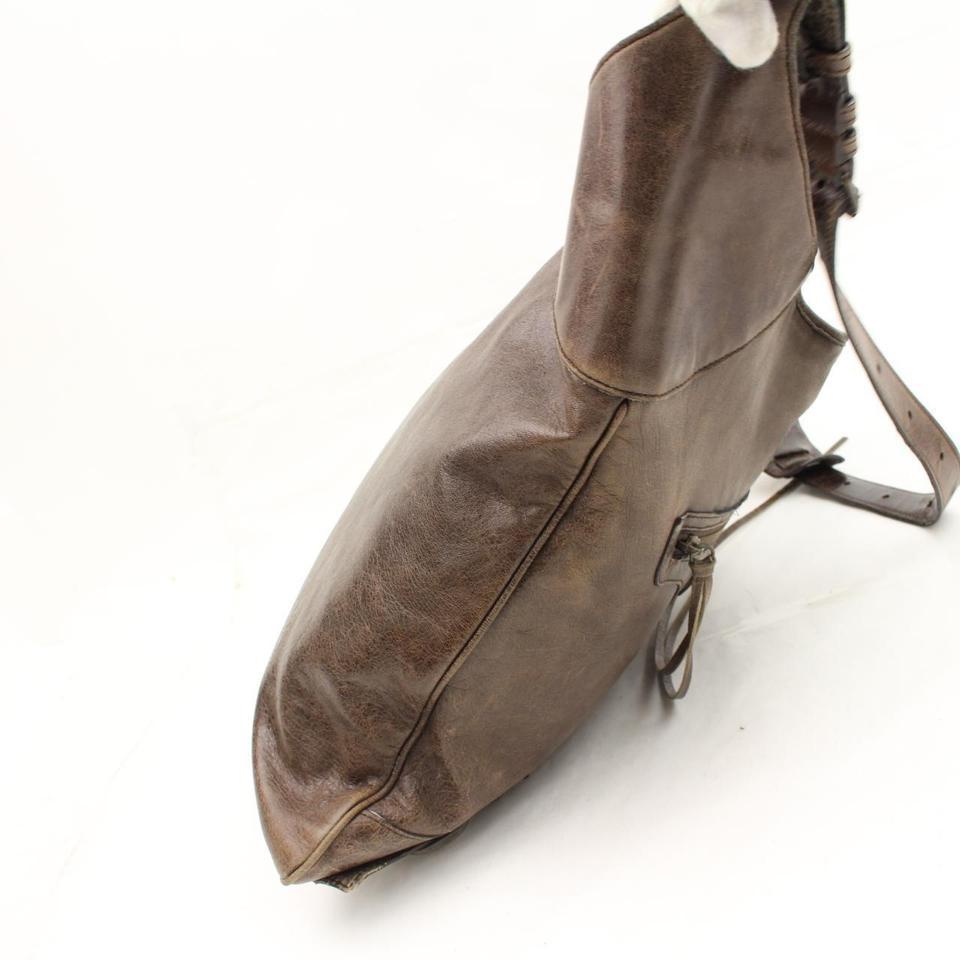 Balenciaga Brown Laather Besace Messenger 2189919 2