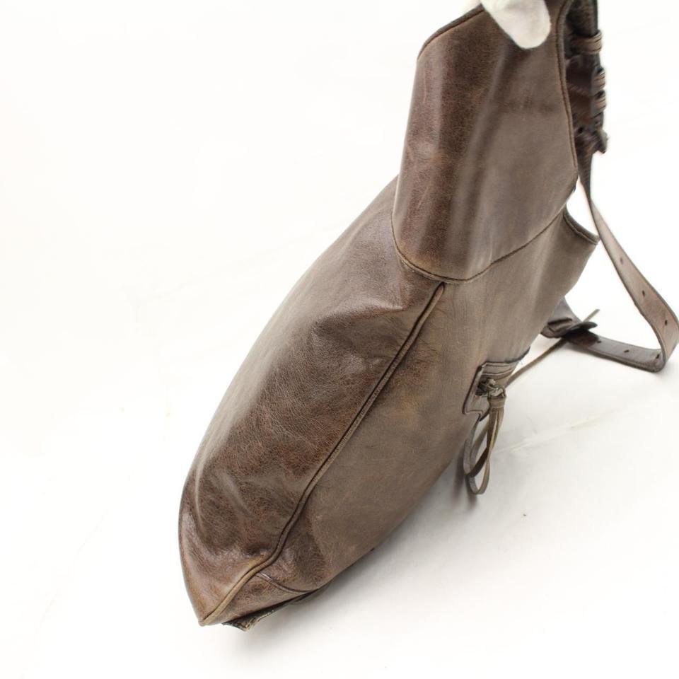 Balenciaga Brown Laather Besace Messenger 2189919 3