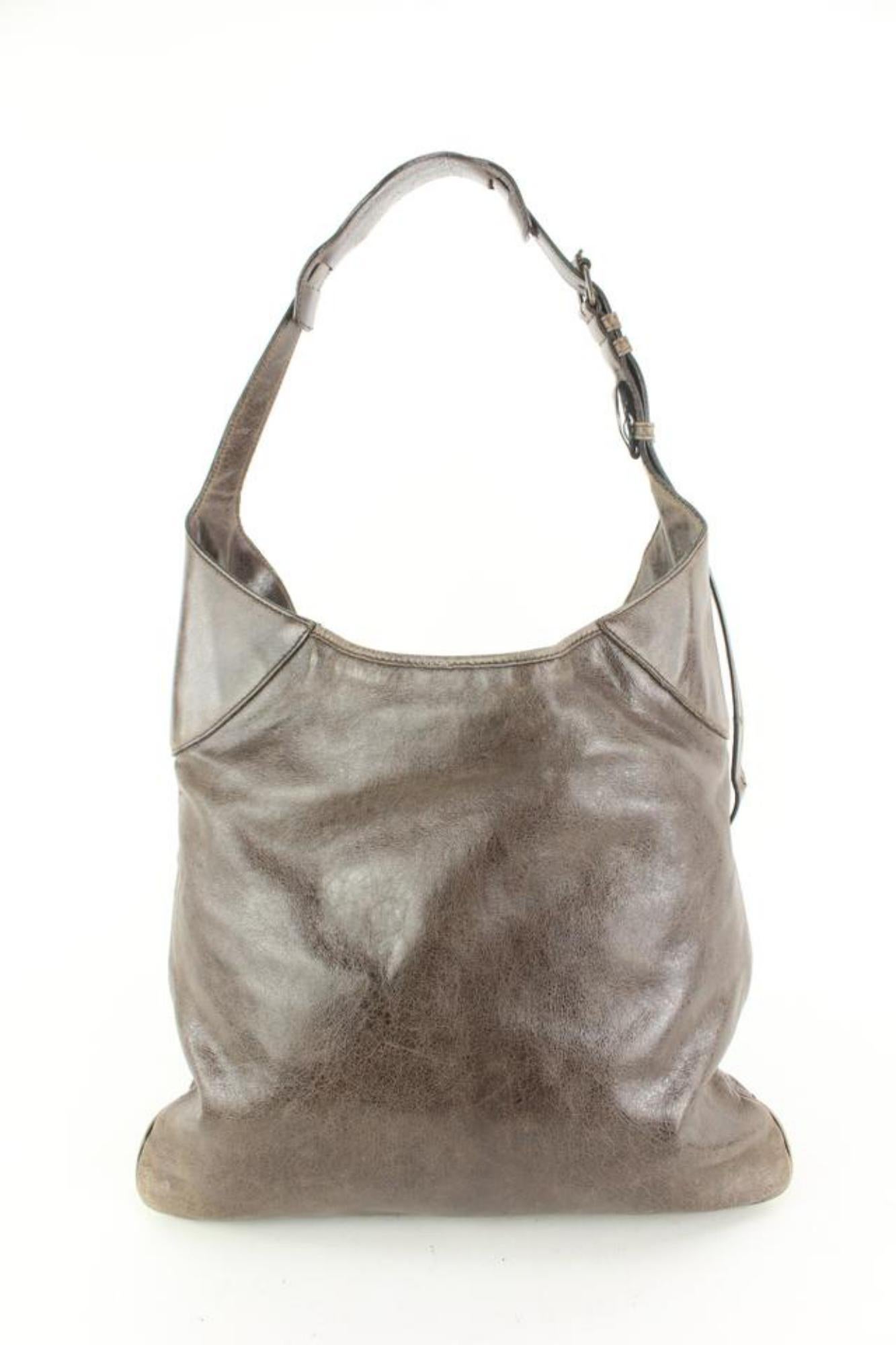 Balenciaga Brown Leather Besace Messenger Hobo Bag 91ba52s 2