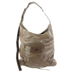 Balenciaga Brown Leather Besace Messenger Hobo Bag 91ba52s