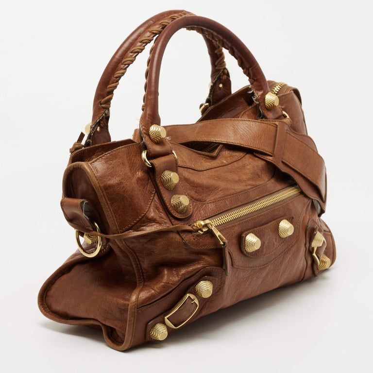 Balenciaga Brown Leather GGH City Bag For Sale at 1stDibs