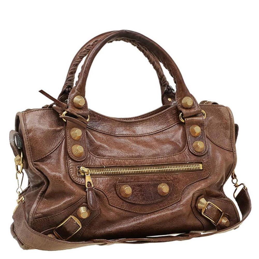 Women's Balenciaga Brown Leather GH City Bag