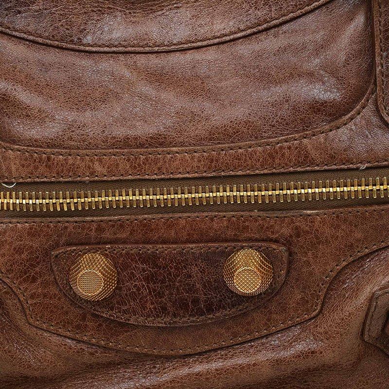 Balenciaga Brown Leather GH City Bag 1