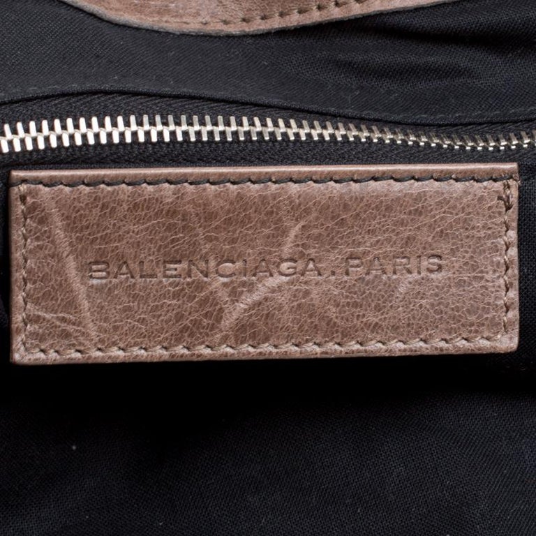 Balenciaga Brown Leather GH Work Tote For Sale at 1stDibs