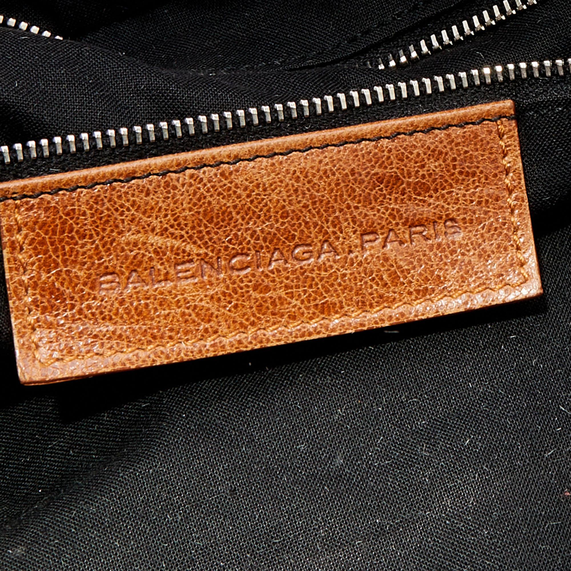 Women's Balenciaga Brown Leather Giant 21 Hardware SGH Brief Bag