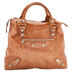 Balenciaga Brown Leather Giant 21 Hardware SGH Brief Bag