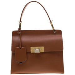 Balenciaga Brown Leather Le Dix Cartable Top Handle Bag