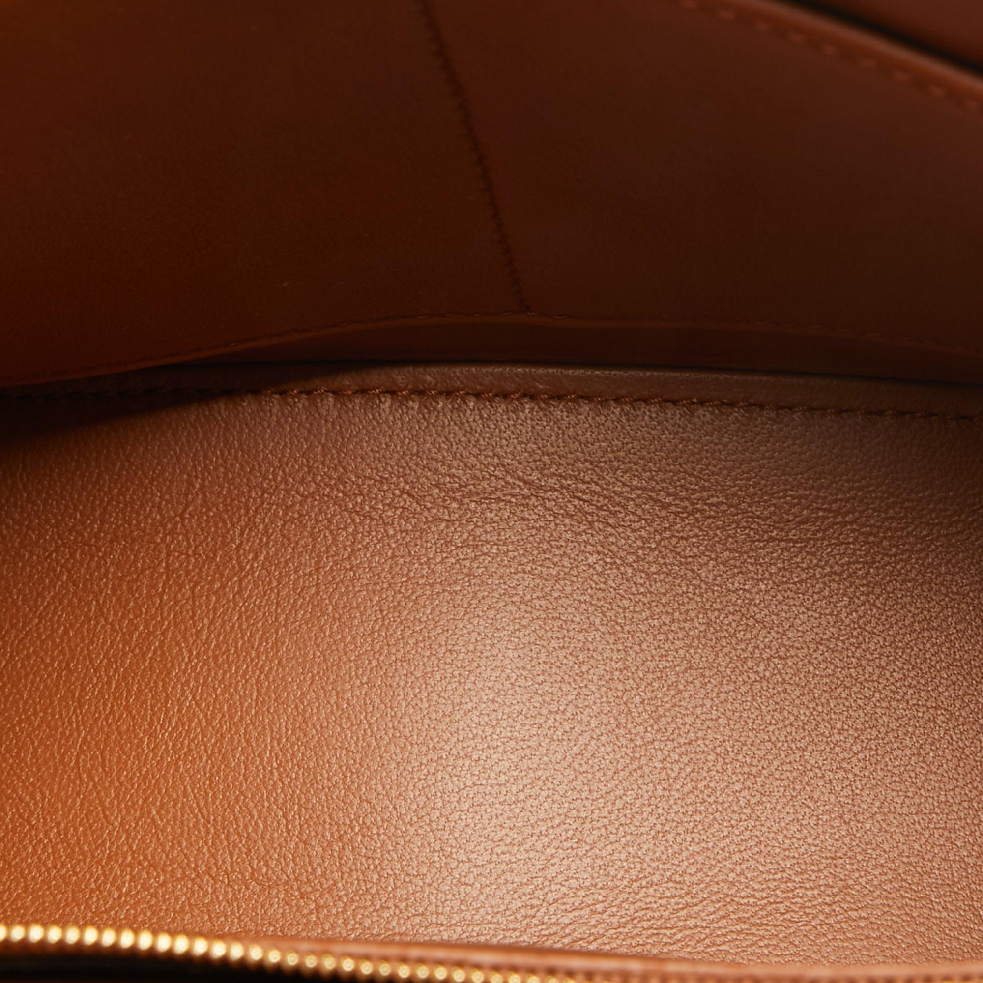 Balenciaga Brown Leather Medium Hourglass Top Handle Bag For Sale 2