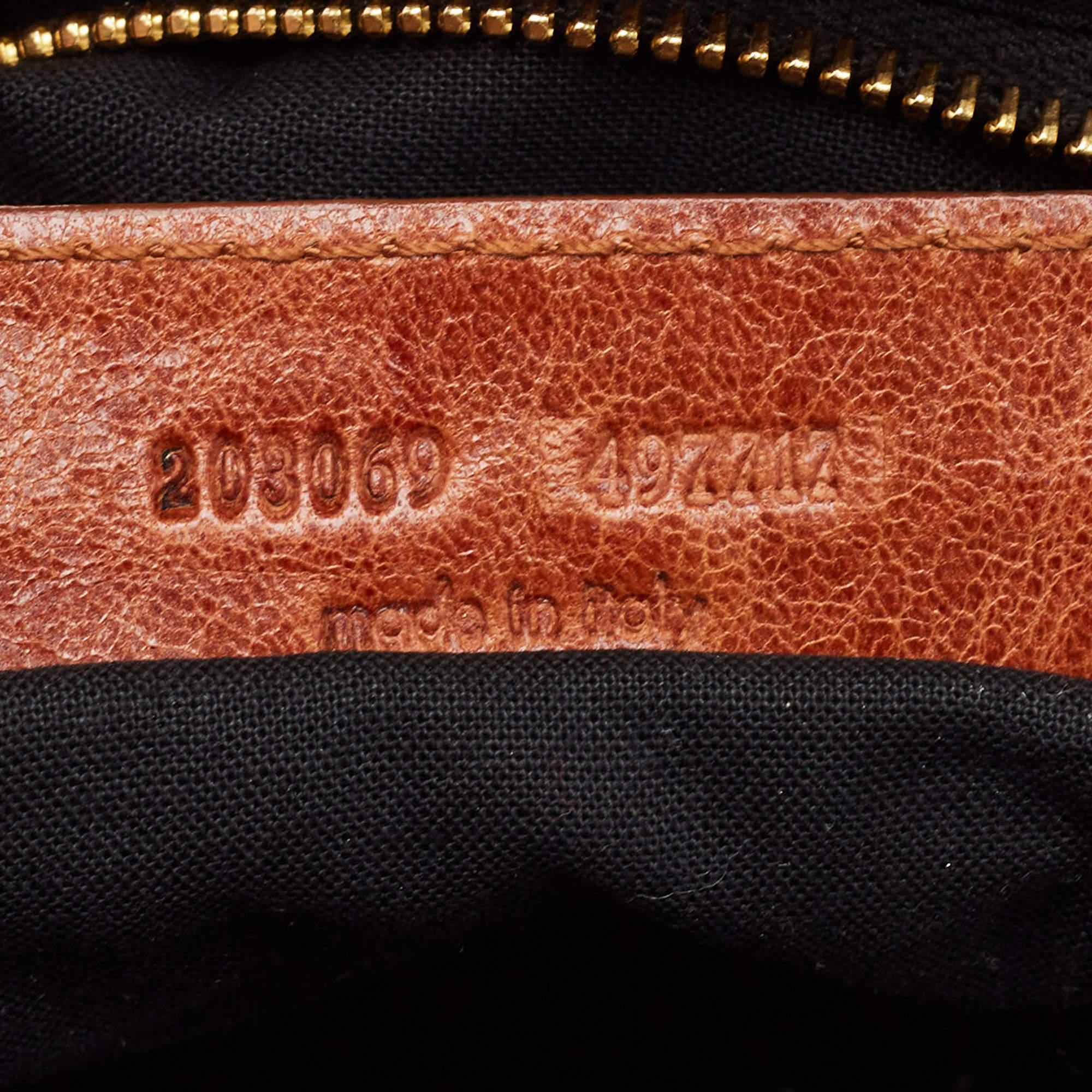 Balenciaga Brown Leather Mini GGH PomPon Bag For Sale 6