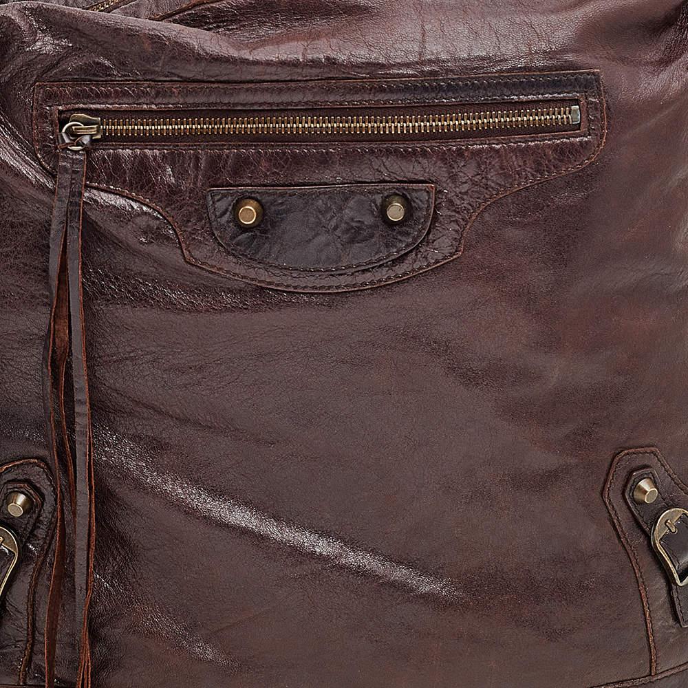 Balenciaga Brown Leather RH Day Bag For Sale 7