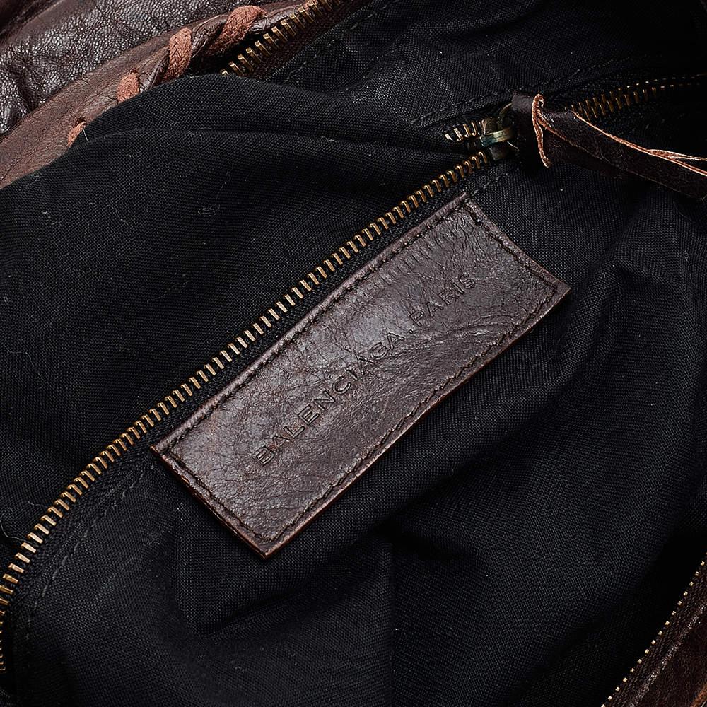Balenciaga Brown Leather RH Day Bag For Sale 8