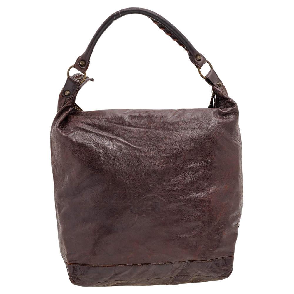 Balenciaga Brown Leather RH Day Bag For Sale 1