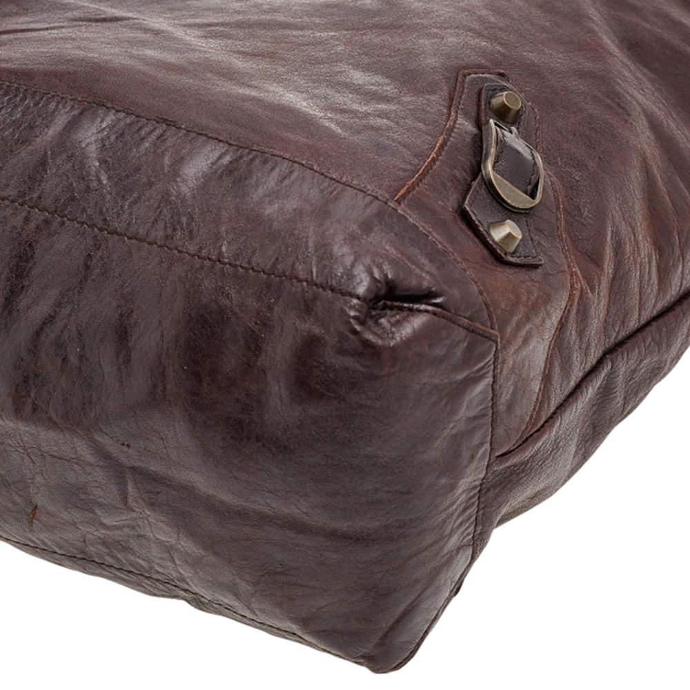 Balenciaga Brown Leather RH Day Bag For Sale 3