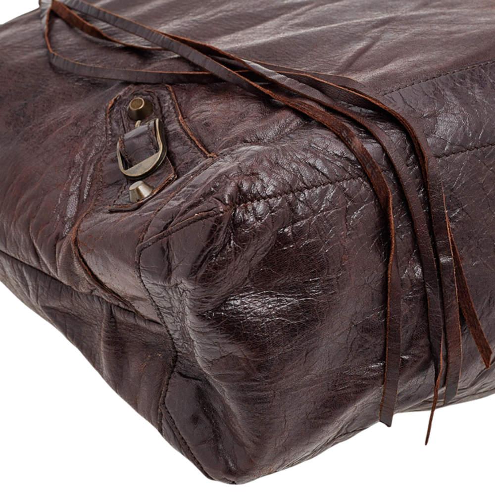 Balenciaga Brown Leather RH Day Bag For Sale 4
