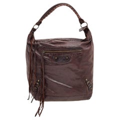 Balenciaga - Sac de jour RH en cuir marron