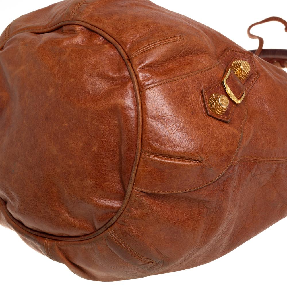 Balenciaga SGH Pompon Hobo aus braunem Leder 5