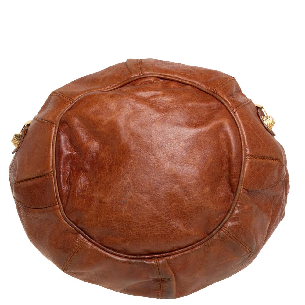Balenciaga SGH Pompon Hobo aus braunem Leder 6