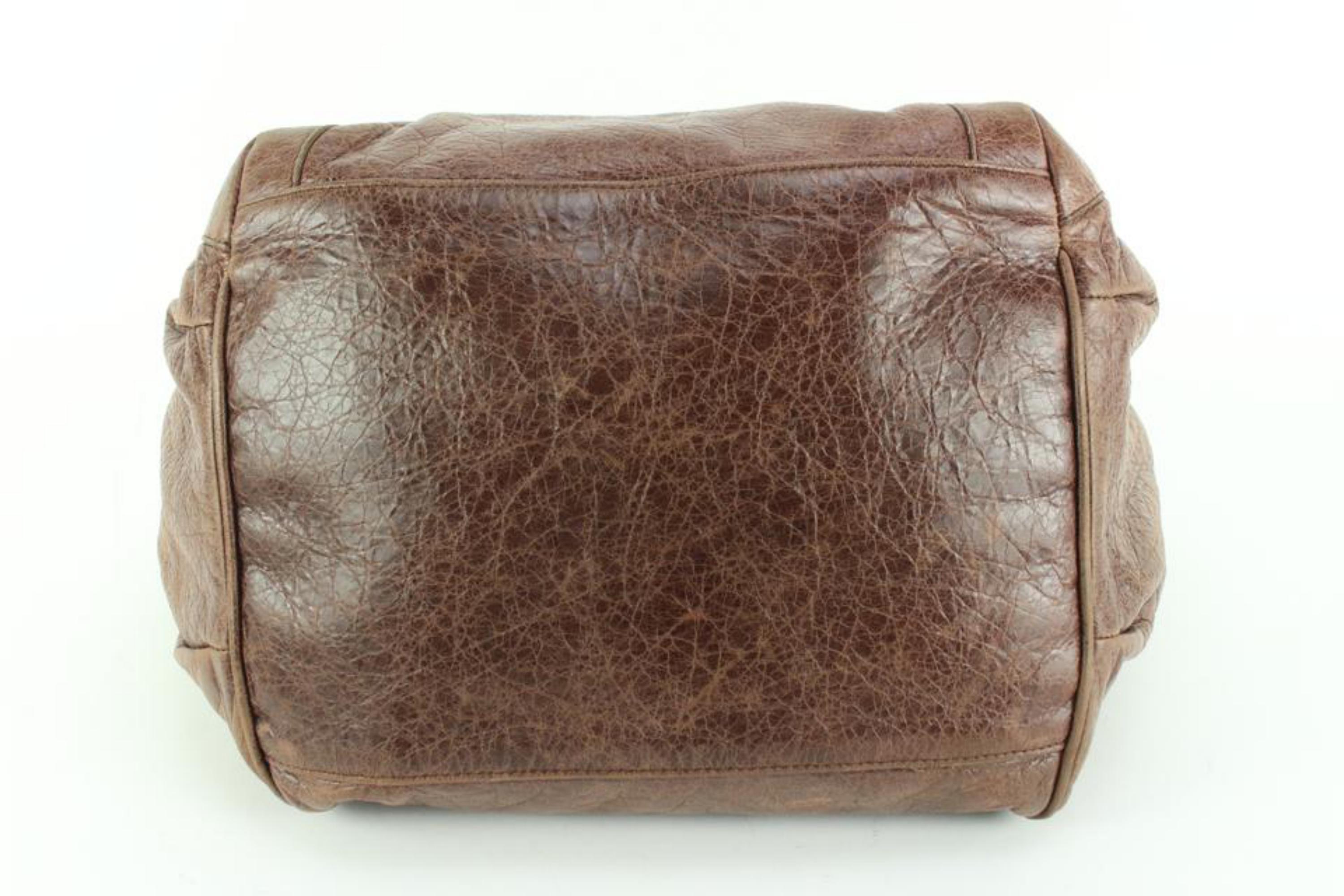 Balenciaga Brown Leather The Sunday Tote 61bl55s 1