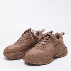 Balenciaga Brown Leather Triple S Sneakers Size 43
