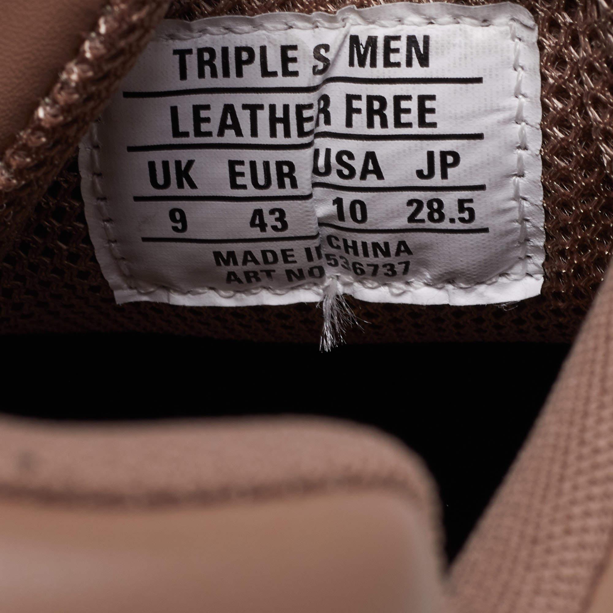 Balenciaga Brown Leather Triple S Sneakers Size 43 1