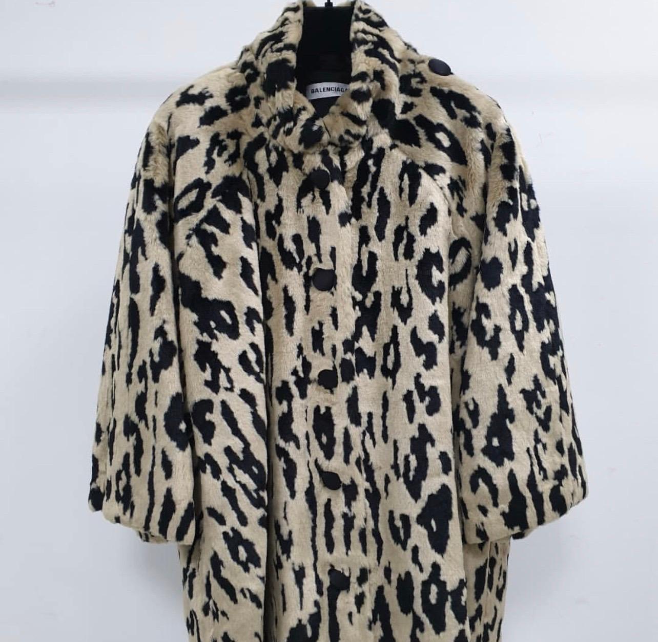 balenciaga fur coat