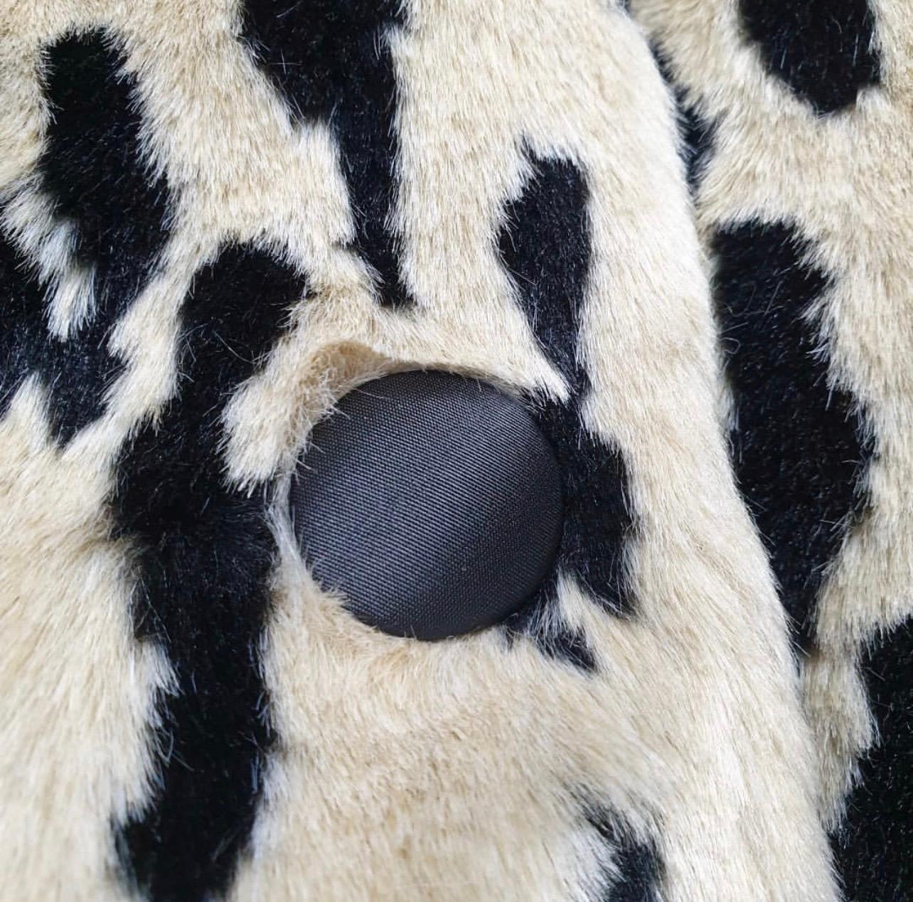 Women's Balenciaga  Brown Leopard Print Faux Fur Coat