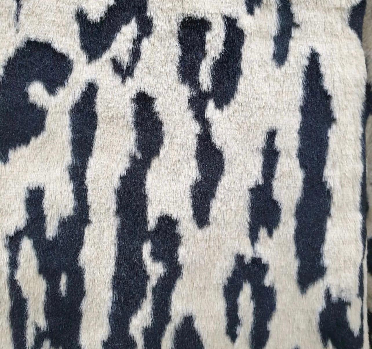 Balenciaga  Brown Leopard Print Faux Fur Coat 1