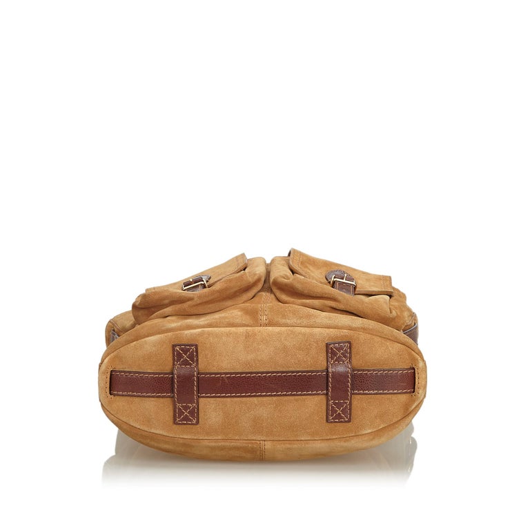 balenciaga suede bag brown