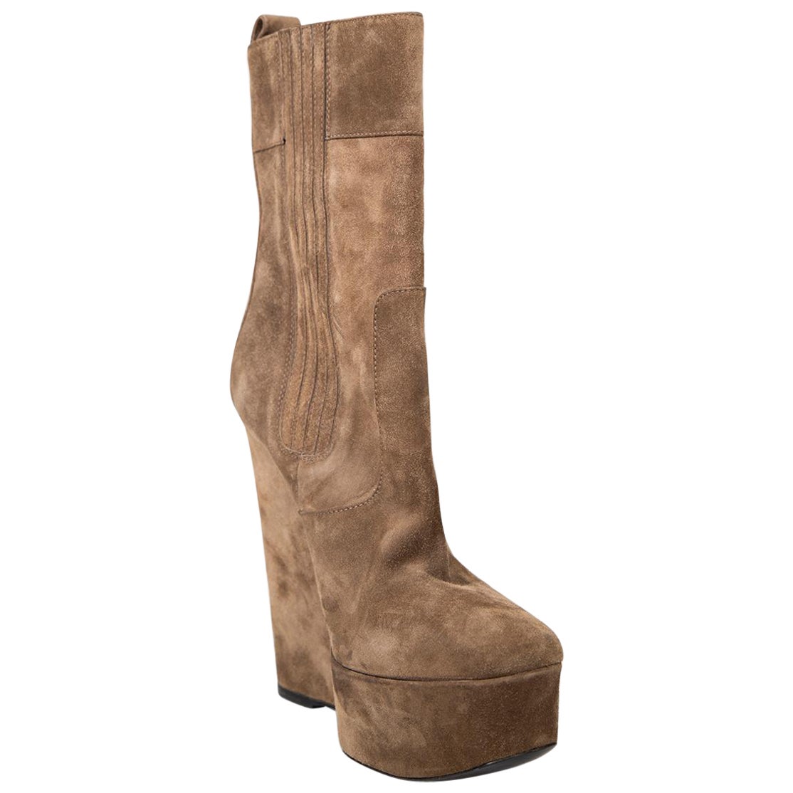 Botas de media caña de ante marrón Balenciaga Talla IT 39 en venta