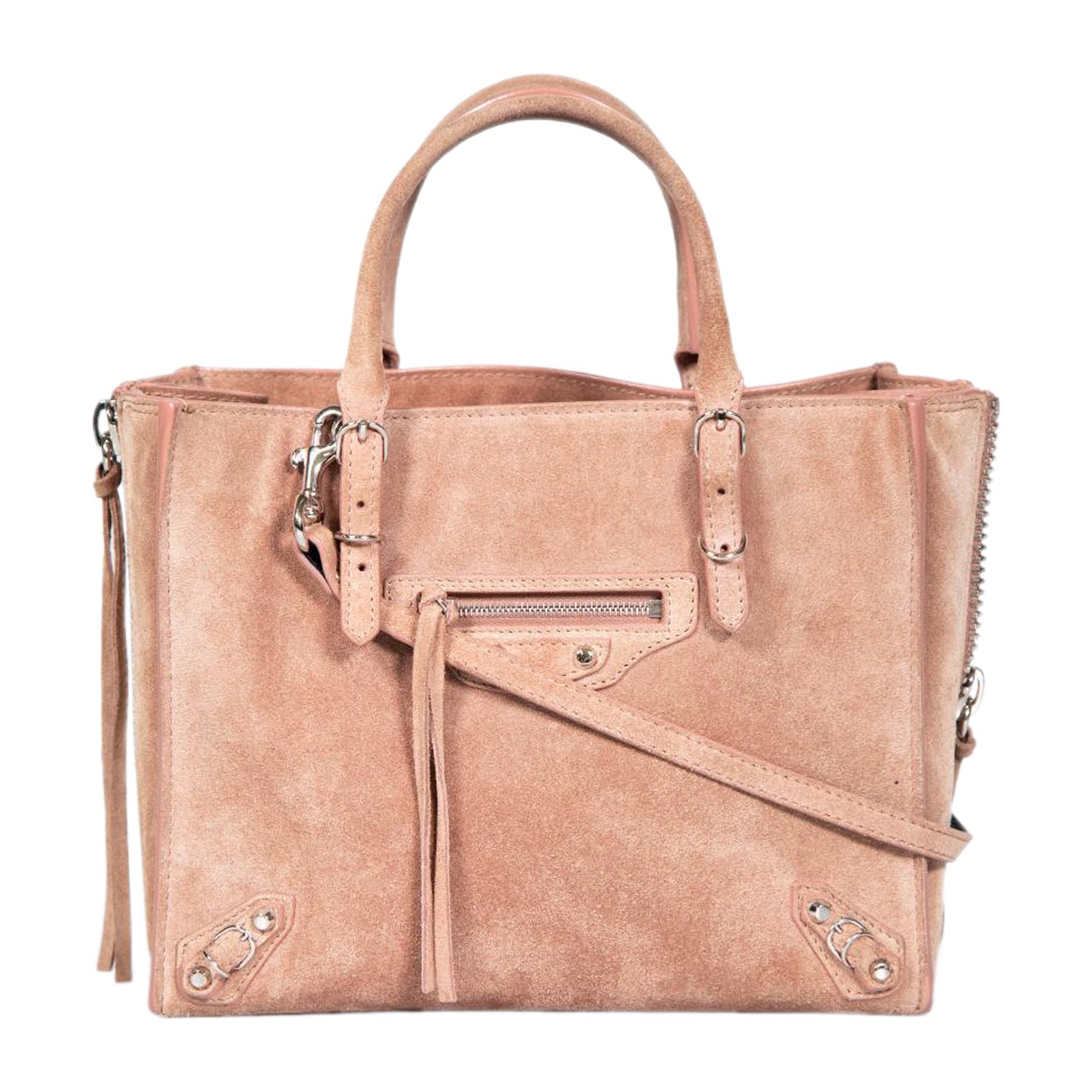 Balenciaga Brown Suede Mini Papier Tote