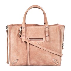 Balenciaga Brown Suede Mini Papier Tote