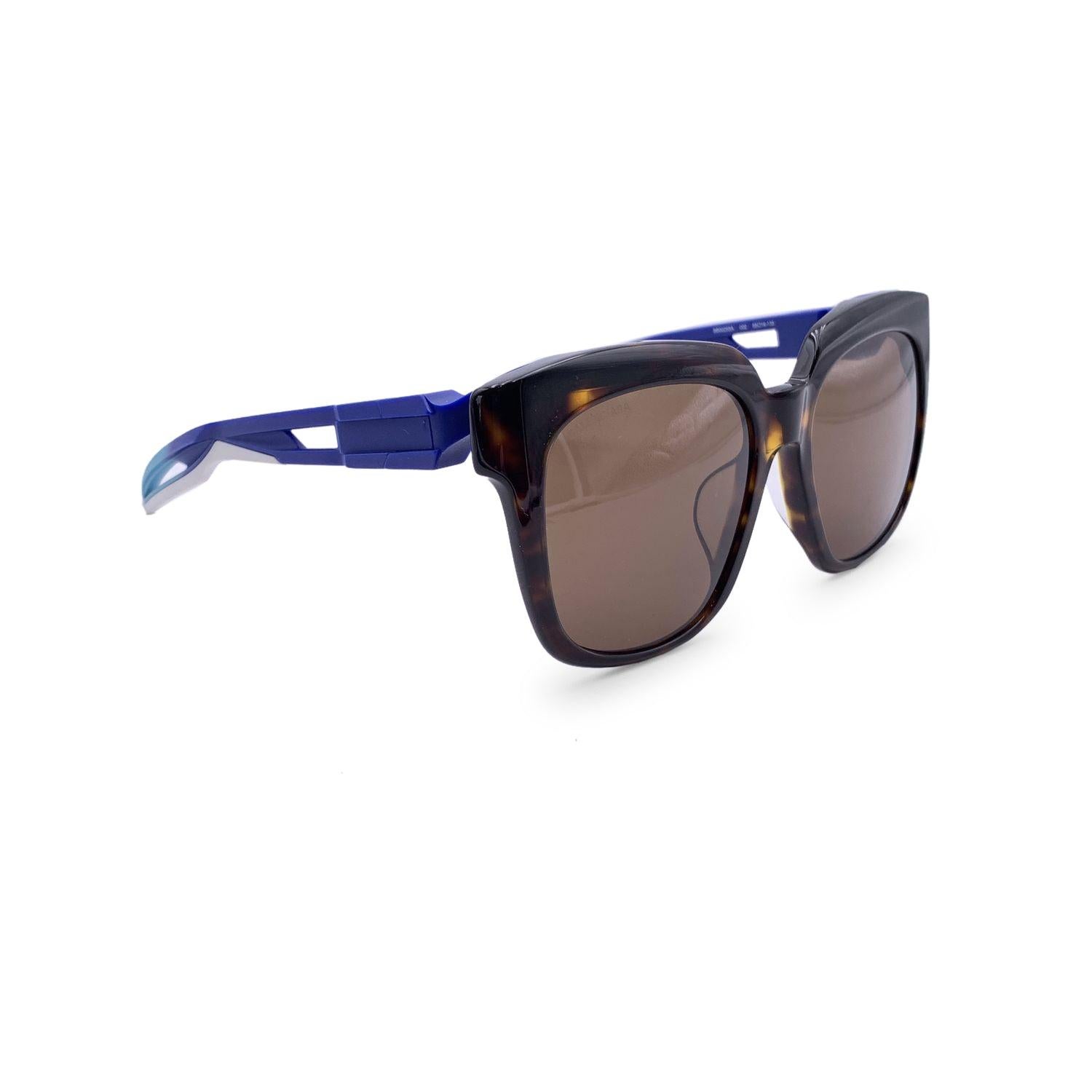 Balenciaga Brown TripleS Squared Sunglasses BB0025SA 55/19 135mm In Excellent Condition For Sale In Rome, Rome