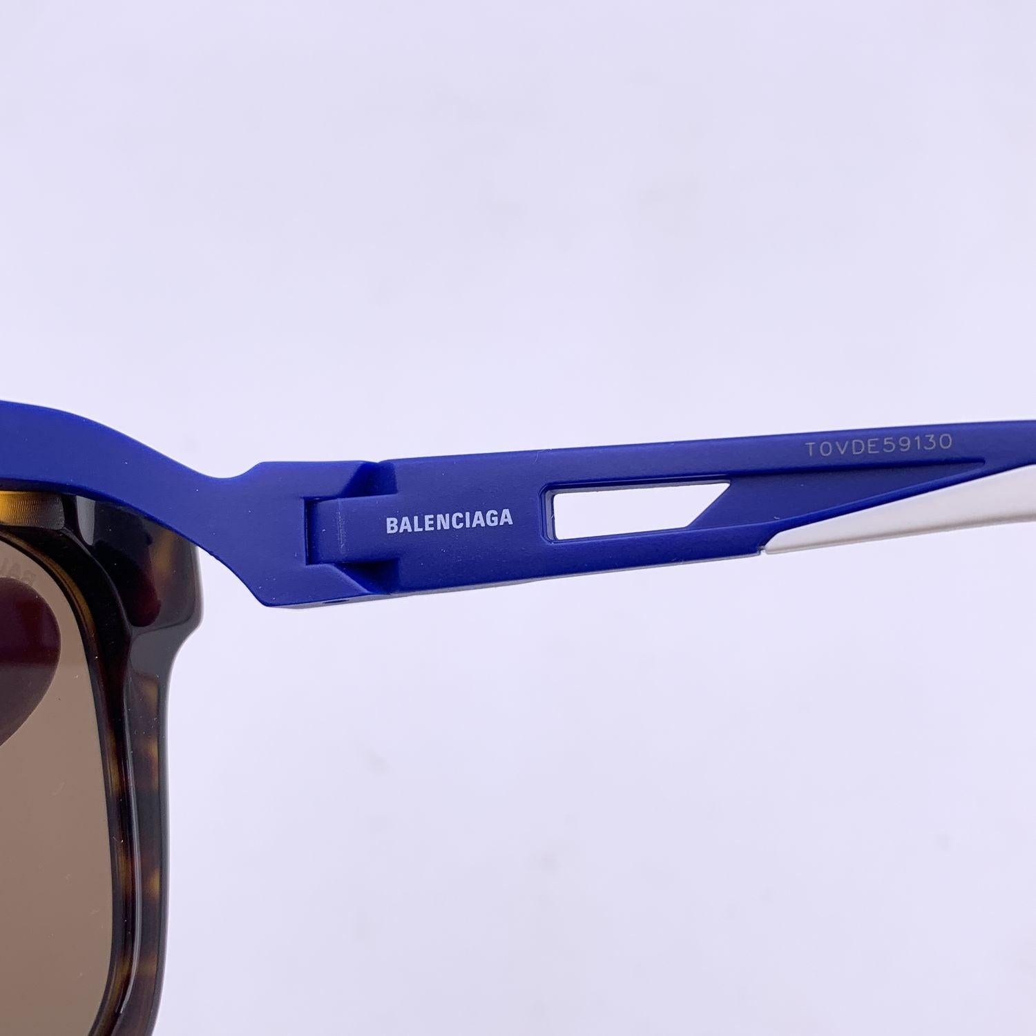 Balenciaga Brown TripleS Squared Sunglasses BB0025SA 55/19 135mm For Sale 2