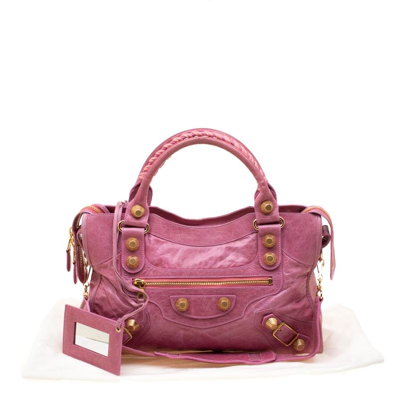 Balenciaga Bubble Gum Leather GGH City Bag 6